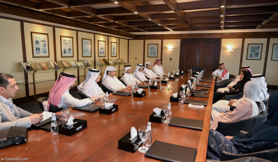 المجموعة السعودية للأبحاث والإعلام تستقبل حمد بن عبد العزيز آل ثاني